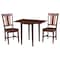 International Concepts Rectangle Small Dual Drop Leaf Table with 2 San Remo Chairs, Espresso, 20.6 W, 36 L, 29 in H, Wood K581-2236D-C10 - alternate 1